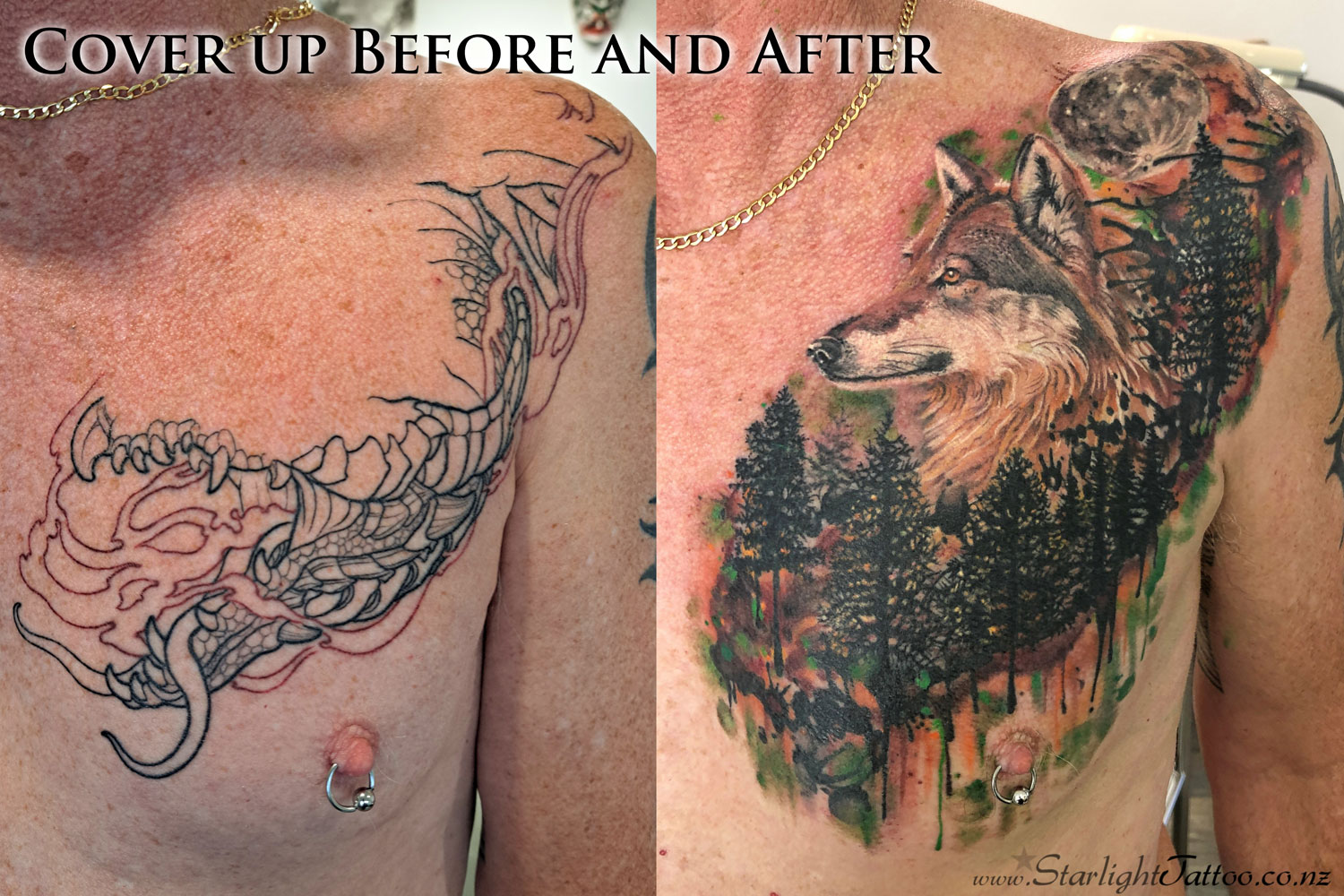 Wolf and forest cover up