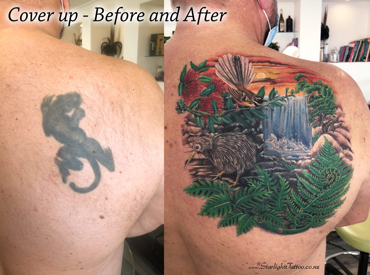 NZ-bush-tattoo-cover-up-featuring-native-foliage-and-natural-textures