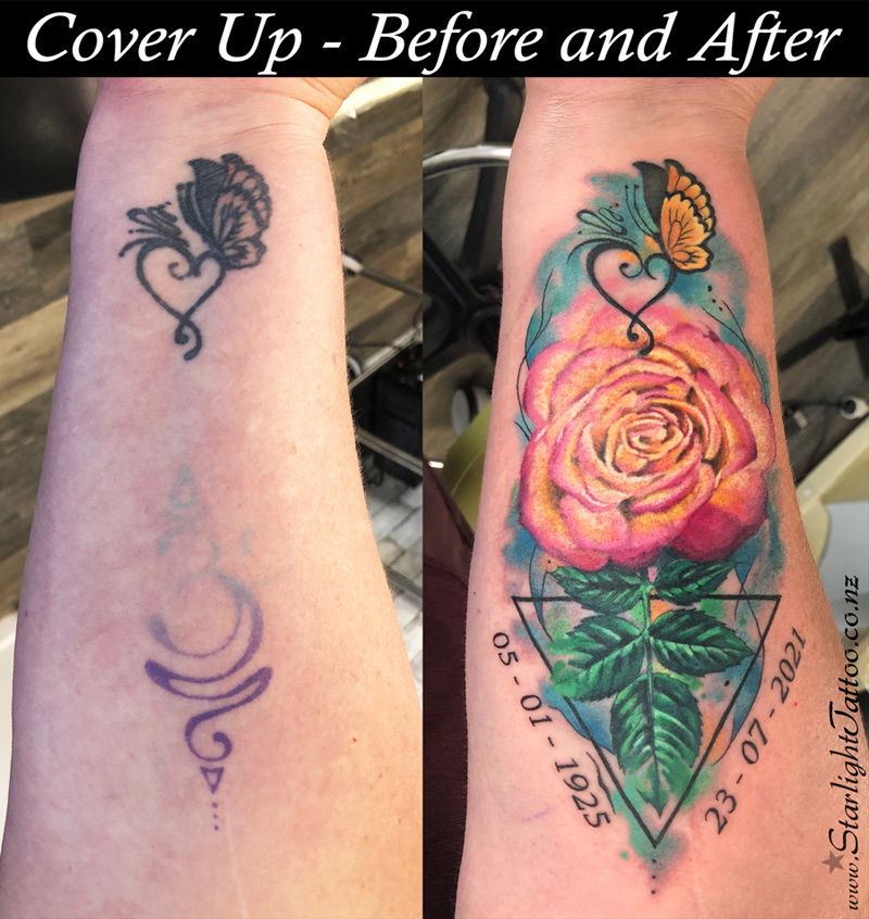 Rose-and-triangle-tattoo-merging-natural-beauty-with-geometric-form