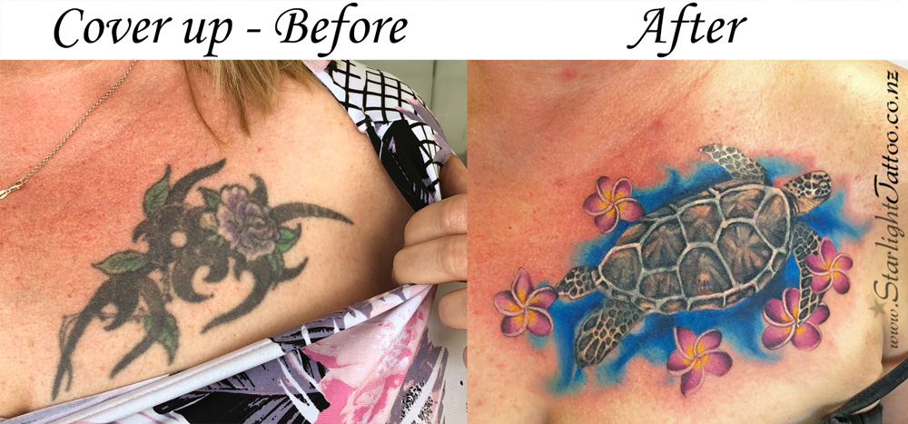 Sea-turtle-cover-up-tattoo-with-ocean-blues